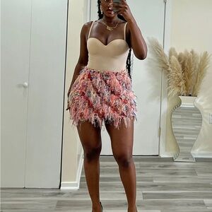 Jacquard Fringe Skirt